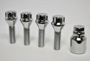 Silver locking wheel bolts