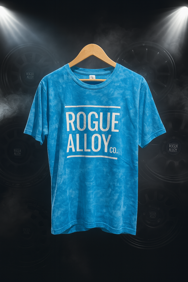 Rogue Alloy sky blue tie-dye T-shirt